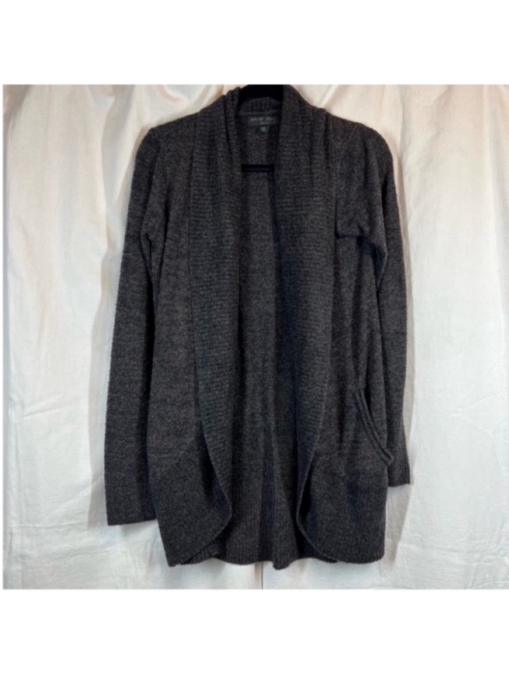 Barefoot Dreams cozy chic lite grey open front cardigan